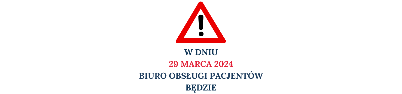 Zmiana organizacji pracy Biura Obsługi Pacjenta